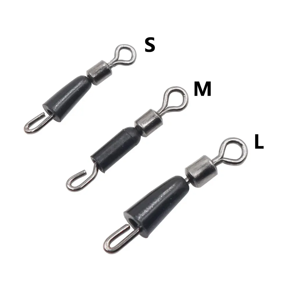 20 stücke Karpfen Angeln Zubehör Schnell Ändern Wirbel High-speed Rotation Flexibilität Snap Wirbel Für Haar Rig Connector Tackle – Detail 3