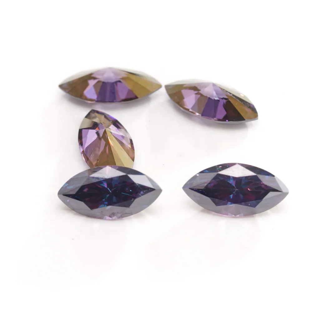 1CT Marquise Imperial Purple Moissanite Loose Stone D VVS1 Gemstone For Jewelry Setting