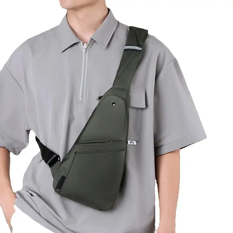 

Мужская нагрудная сумка, водонепроницаемая, приятная для кожи, большая вместимость, на одно плечо, дорожная сумка для улицы