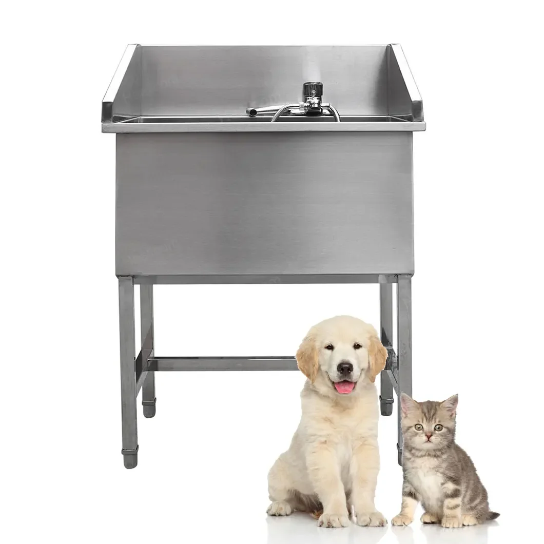 Wholesale Portable Vet Grooming Tubs Stainless Steel Dog Swimming Pool Pet Washing wash Stations