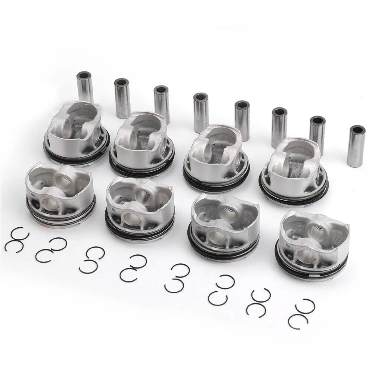 8pcs Pistons & Rings Set For BMW 550i 750i X5 F01 F02 F03 E70 E71 N63 4.4L V8 11257647339 11257613626 40631600 ﻿Car Parts