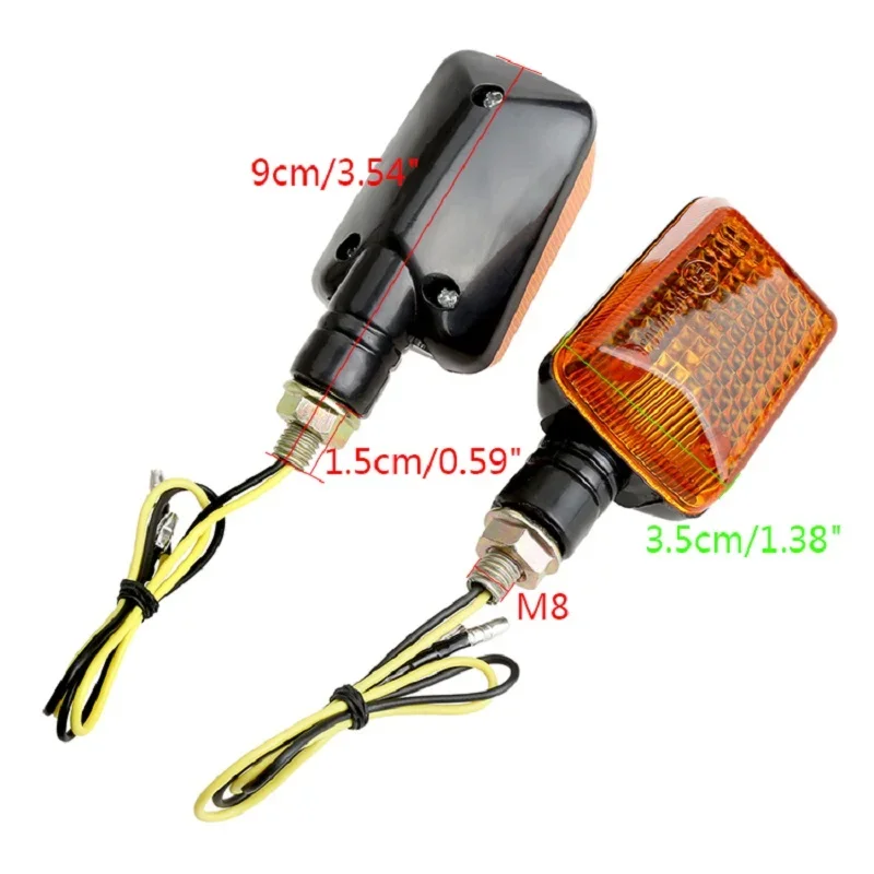 4Pcs Universal Motorcycle Turn Signal Indicator Lights Lamp 12V Amber Bulb Blinkers Flashers Sidemarker For Ducati Suzuki Yamaha