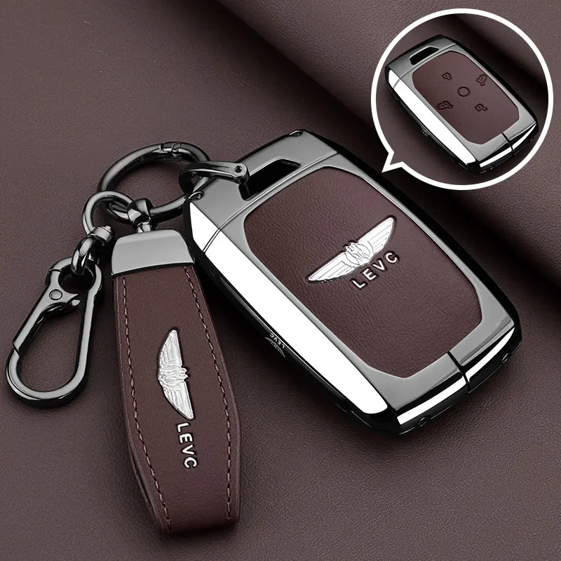 For Geely LEVC L380 key protective cover, LEVC LEVC car key remote control metal protective case with buckle