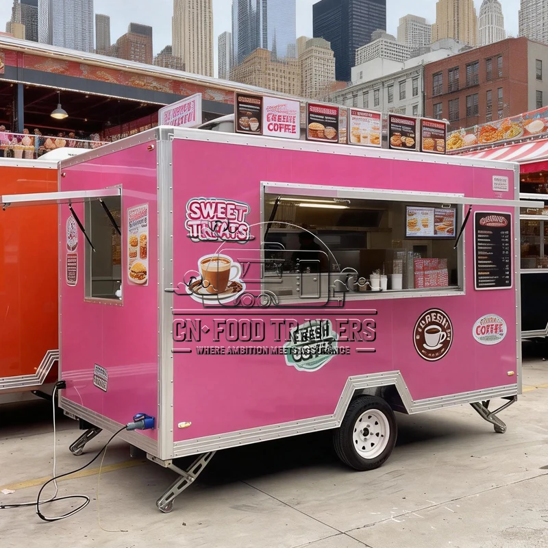 

CN Food Trailer Custom Design Fully Equipped Full Kitchen Coffee Grill Pizza BBQ Taco Burger Ice Cream Mobile Outdoor Catering