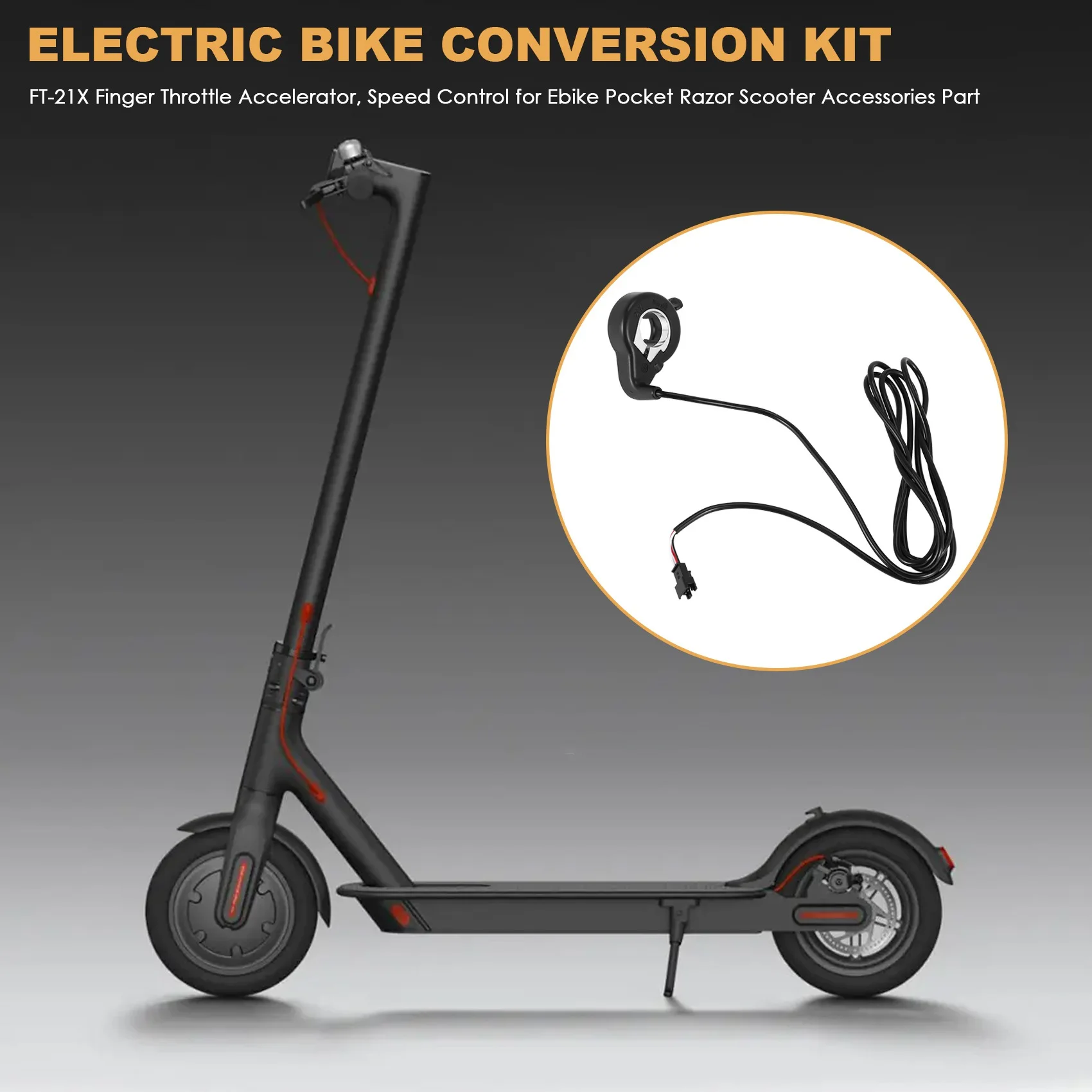 Super Sale EBike Electric Bicycle Thumb Throttle, FT-21X Finger Throttle Accelerator, Speed Control for Ebike Pocket Razor Scoot