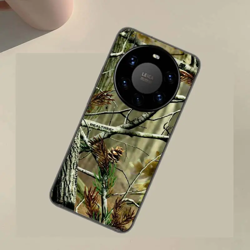 Realtree Real Tree Camo Coque Case For Huawei Phone P40 P30 Lite P50 P20 P10 Mate 40 30 20 10 Pro TPU Cover Transparent Bumper F