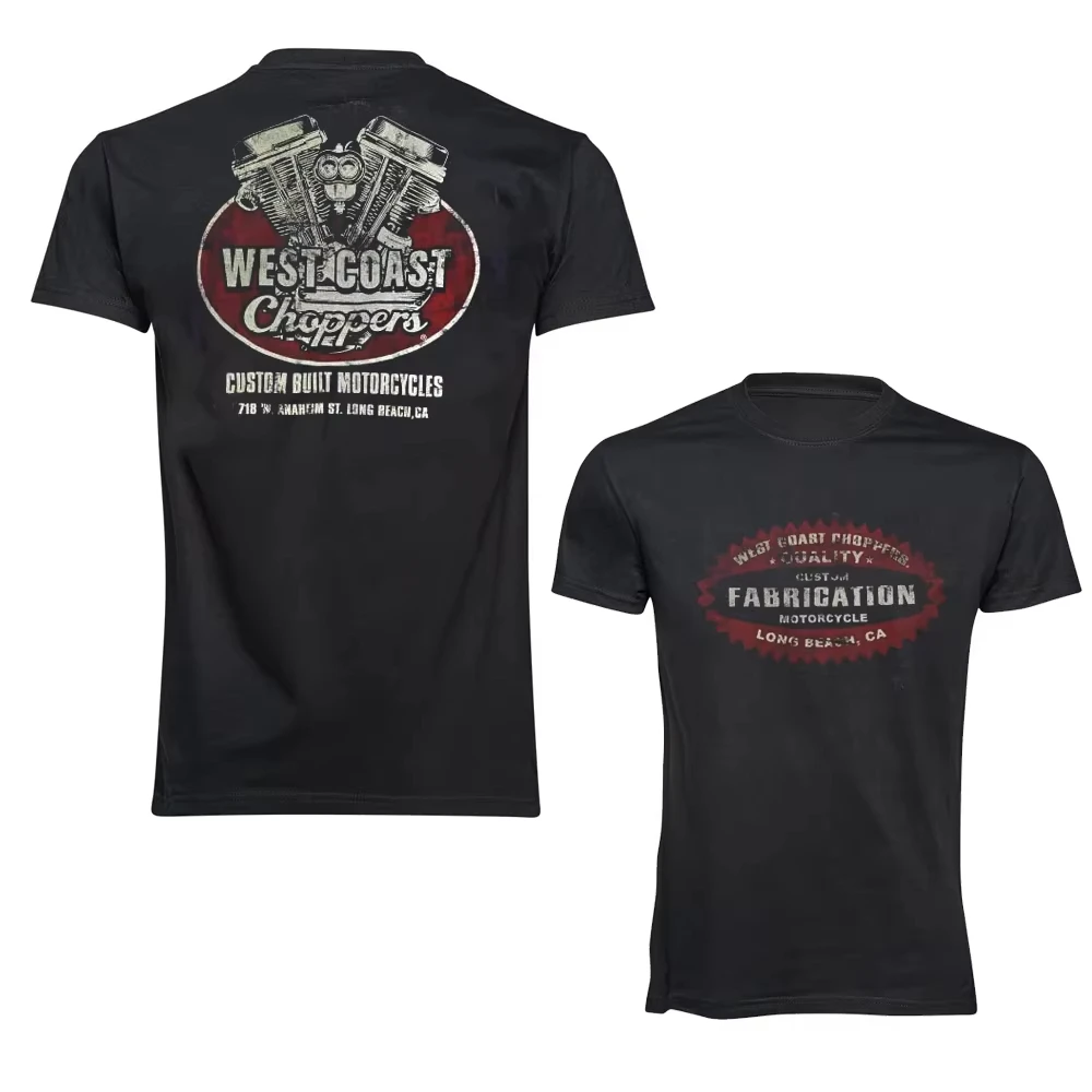 الصيف موضة تي شيرت النساء الرجال القطن الساحل الغربي المروحيات تي شيرت مطبوع عادية كم قصير س الرقبة التي شيرت الملابس خمر المحملة #1