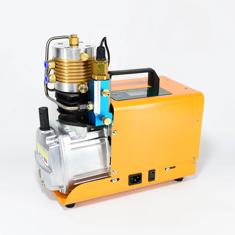 Acecare 220V Yellow High Pressure Intelligent Control High Pressure Air Pump Small Air Compressor Pump Stationary Water Cooling