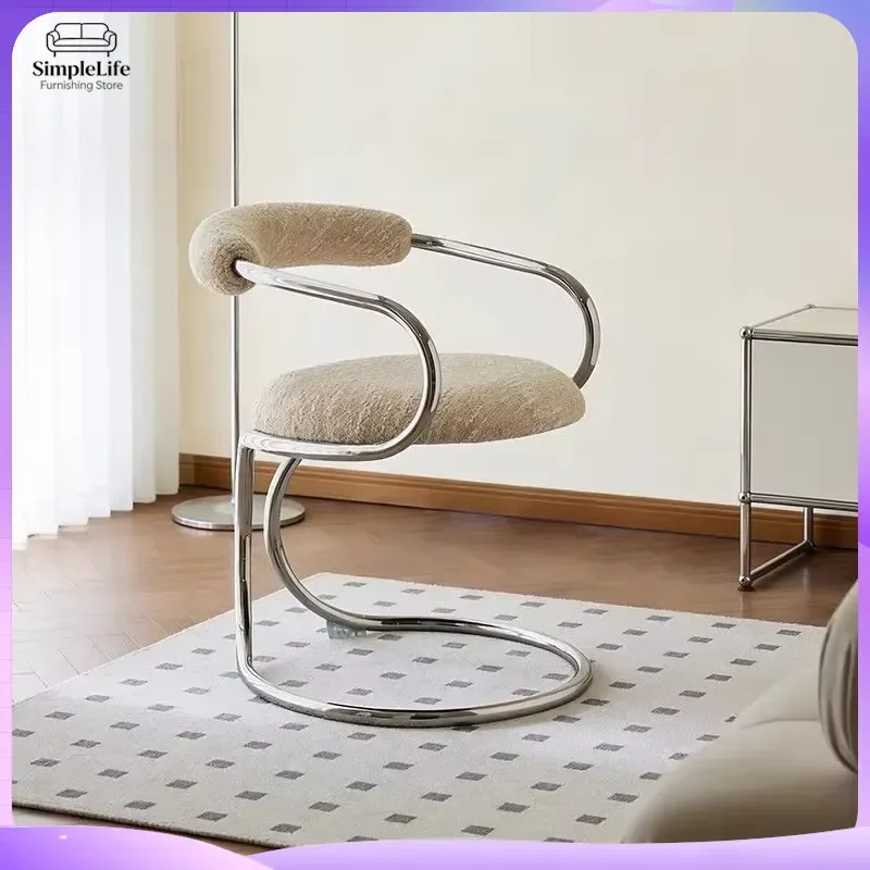 Medieval Bauhaus Dining Chair Nordic Snake Chair Designer Armchair for Home Restaurant Leisure Living Room Modern Backrest