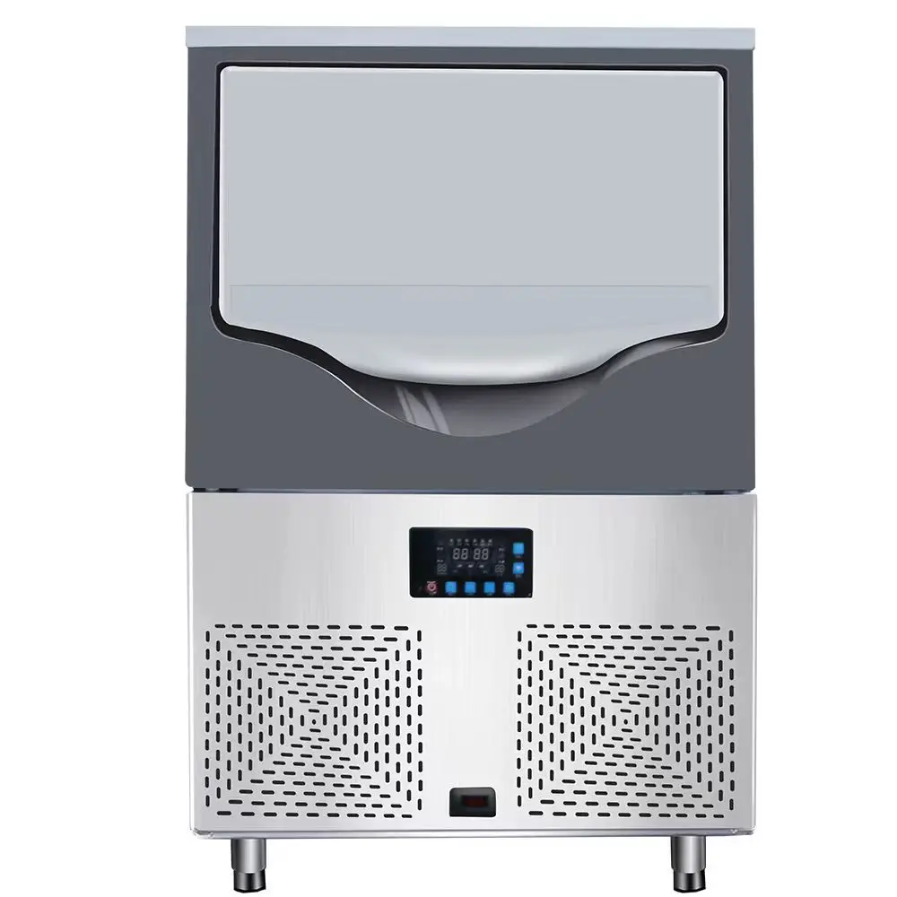25KG 40KG 휴대용 제빙기 기계 완전 자동 공기 냉각 달 얼음 초승달 얼음 눈 기계