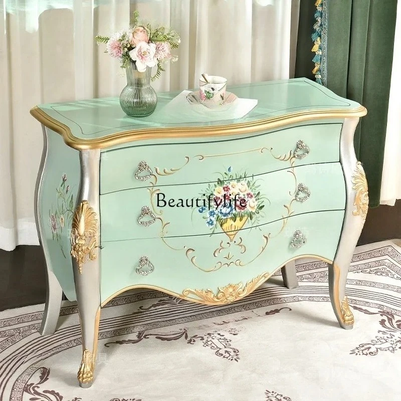 

American retro three-bucket cabinet living room home partition decorative cabinet