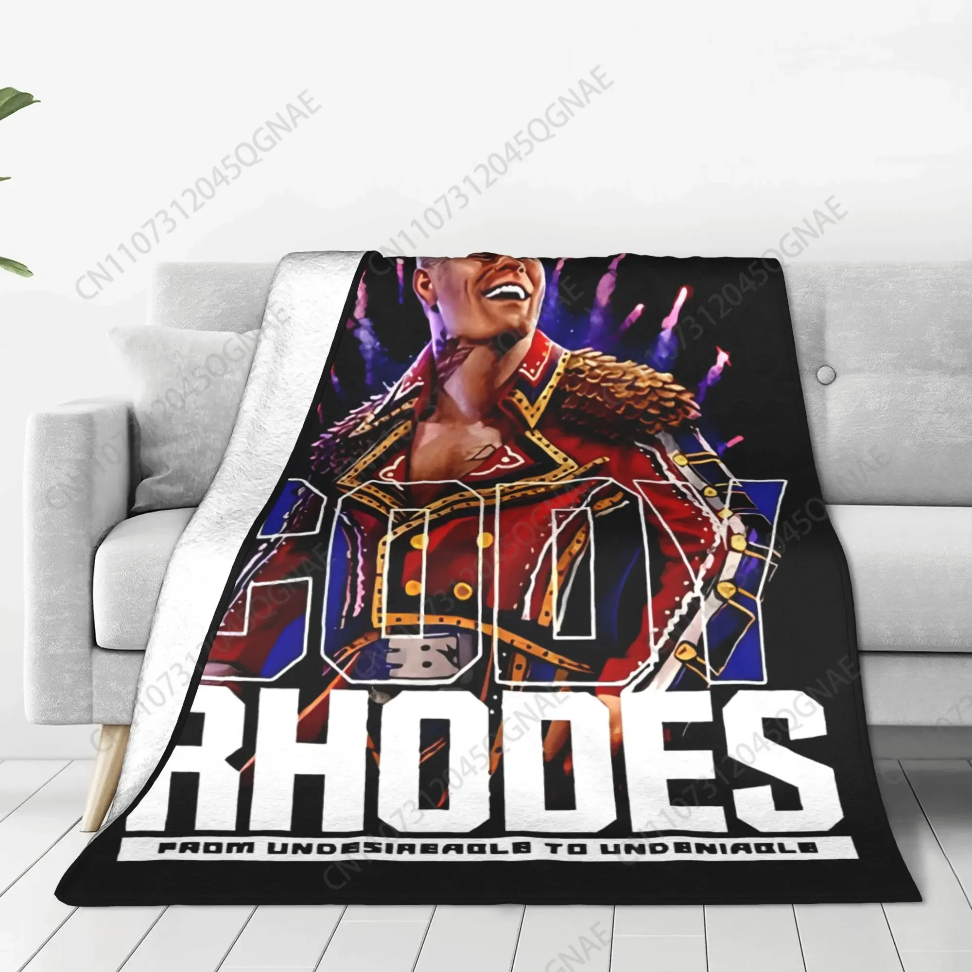 Custom Cody Rhodes Undesirable To Undeniable Firework Knitted Blanket Wool Throw Blanket Bedroom Sofa Decoration Soft Warm Beds