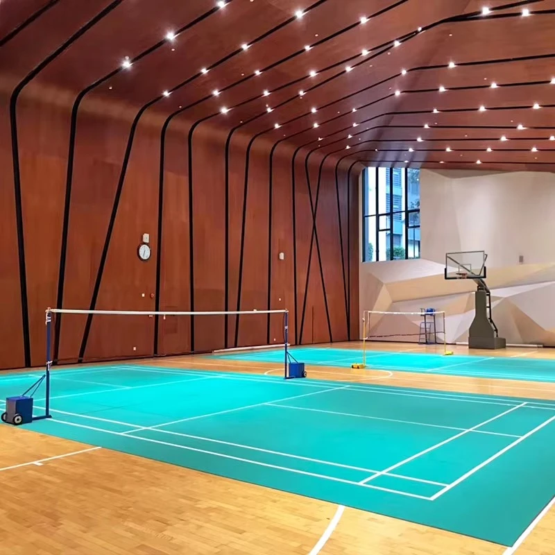 Custom PVC Sports Flooring BWF Badminton Court Mat for Indoor Use Rubber Roll FIBA Certified Also for Basketball Futsal