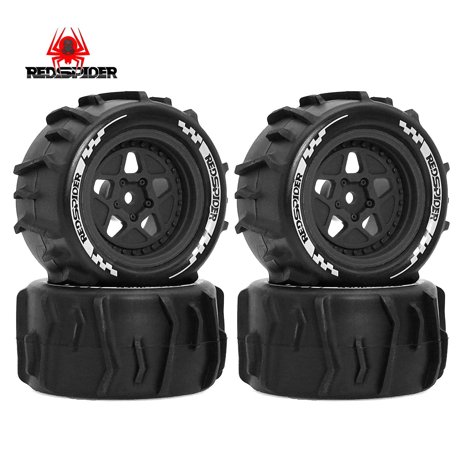 

RED SPIDER Снежные и песочные грязевые внедорожные шины, колеса, совместимые с радиоуправляемыми автомобилями WLtoys 144001 144010 HBX 16889 16890 1/14 1/16 1/18