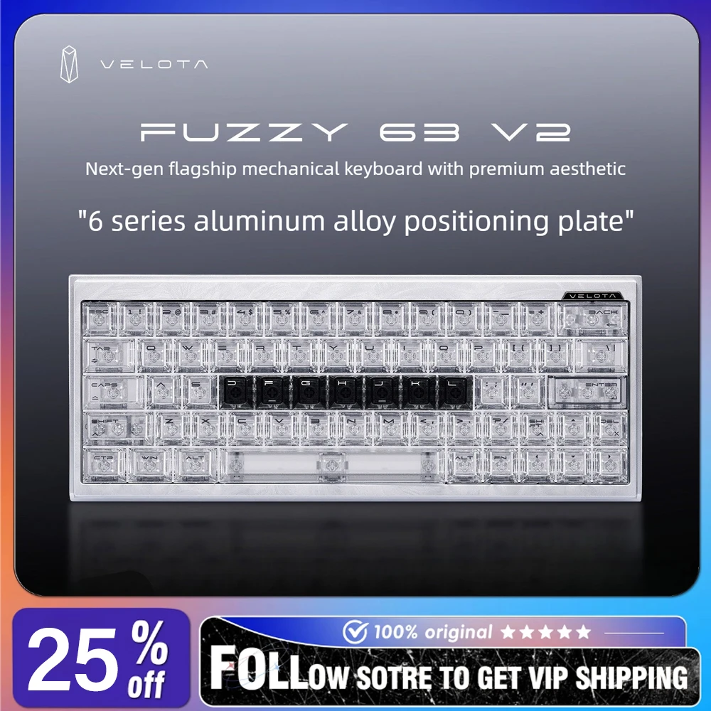 ATK VELOTA FUZZY 60/63 V2 Series Wired Magnetic Mechanical Keyboard Gasket 8KHz Customized VALORANT E-sports Gamer Game Keyboard