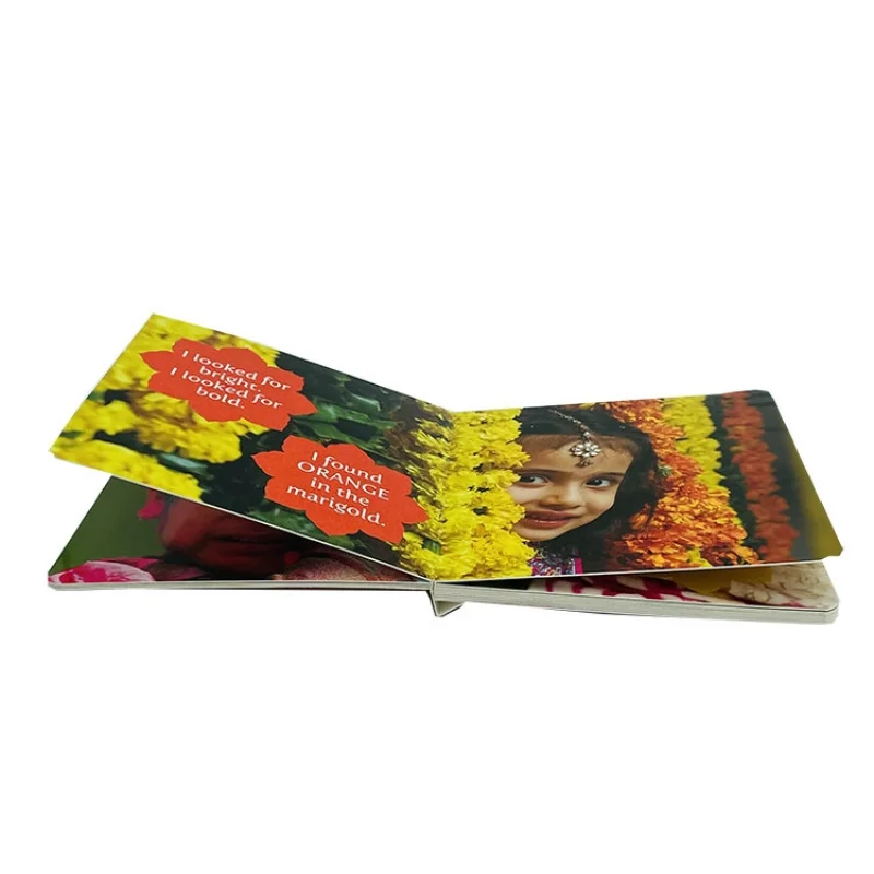 

custom Custom Eco-friendly full color kids print books on demand baby English round corner cheap card board book printing chi