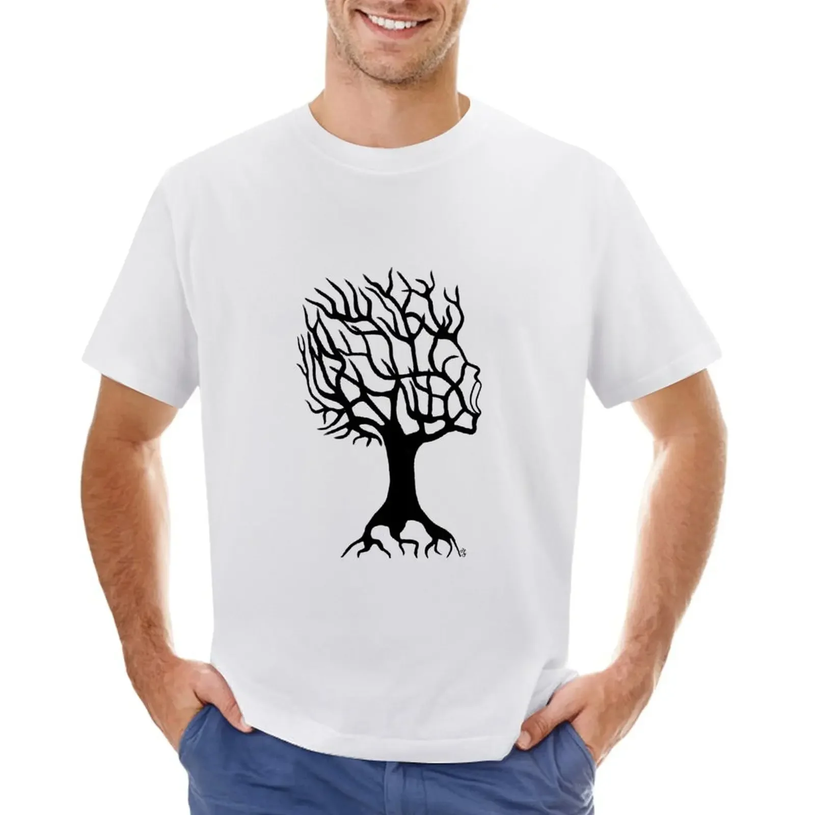 

Screaming tree T-shirt kawaii clothes oversizeds korean fashion for a boy mens graphic t-shirts