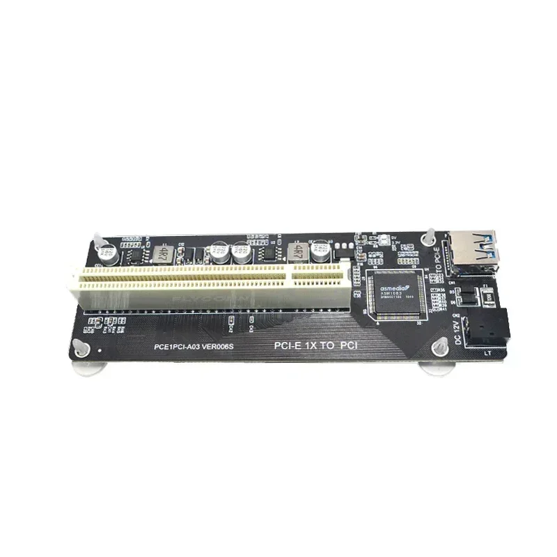 PCIE PCI-E PCI Express X1 do PCI Riser Card Karta magistrali Wysokowydajny konwerter USB 3.0 Kabel do komputera stacjonarnego ASM1083 Chip