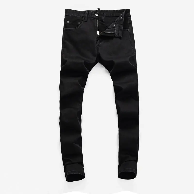 Street Fashion Men Jeans Black Stretch Slim Fit Vintage Jeans Men High Quality Brand Designer Casual Denim Pencil Pants Hombre