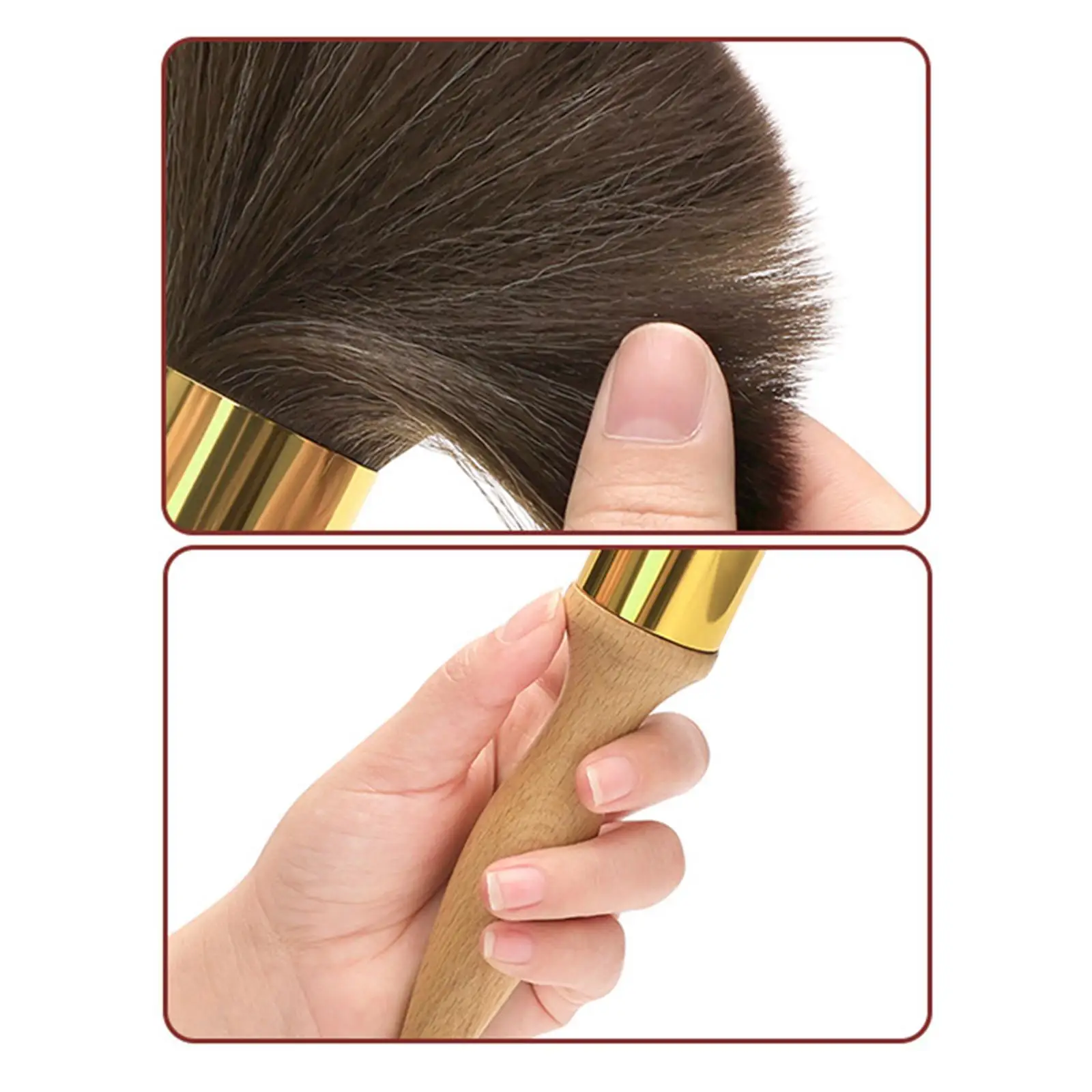 

Щетка для чистки шеи парикмахера с деревянной ручкой и мягкой щетиной для салонов красоты и укладки волос