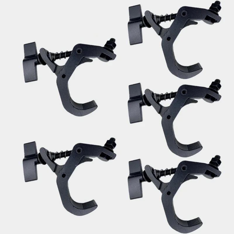 5Pcs Heavy Duty Light Clamps C Hook Mobile Stage Lighting Stand Bracket Holder 40-60mm Truss Tube Aluminium Clamp For DJ Lights