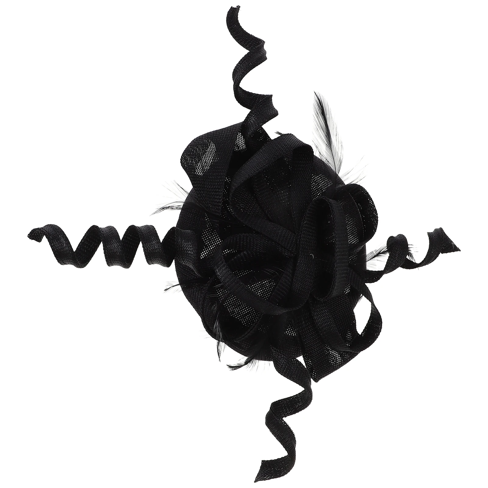

Imitation Linen Black Women Tea Party Fashion Women Fascinator Plumage Decor Fascinators Headdress Classic Color