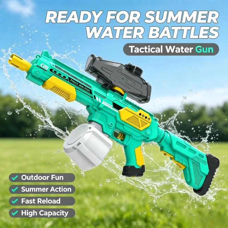 high‑velocity-summer-water‑splash-toy-electric-blaster-with-manual‑auto-mode-for-kid-courtyard-weekend-water-game-gathering