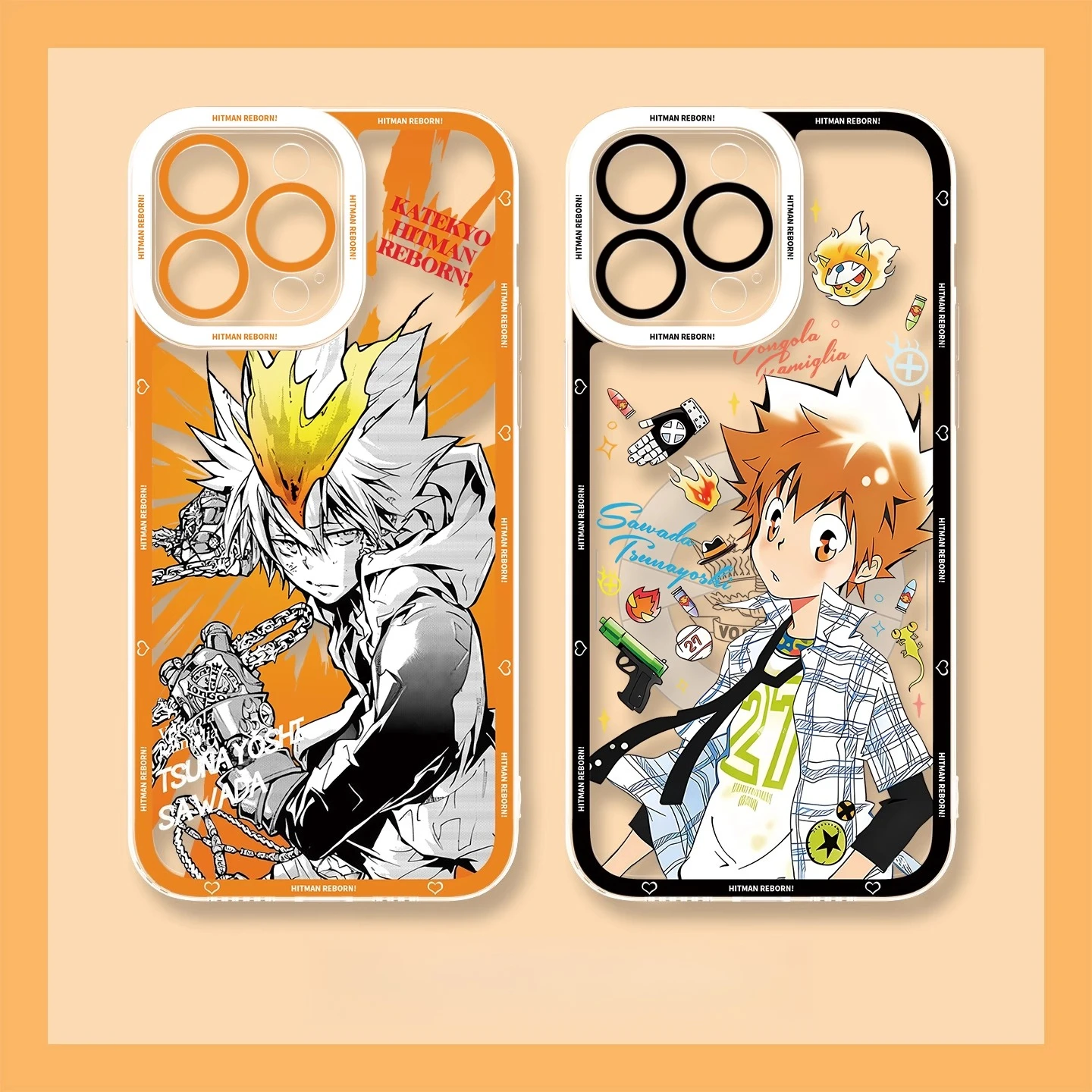 

Katekyo Hitman Reborn! Phone Case for Iphone 17 Pro Max 16 15 14 13 12 11 Promax Plus Mini Anime Transparent Phone Cover