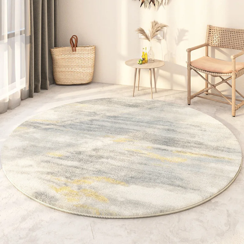 Senior Light Luxury Home Decoration Living Room Round Carpet Soft Non-slip Gaming Room Decor Chair Mat Easy Cleaning Bedroom Rug
