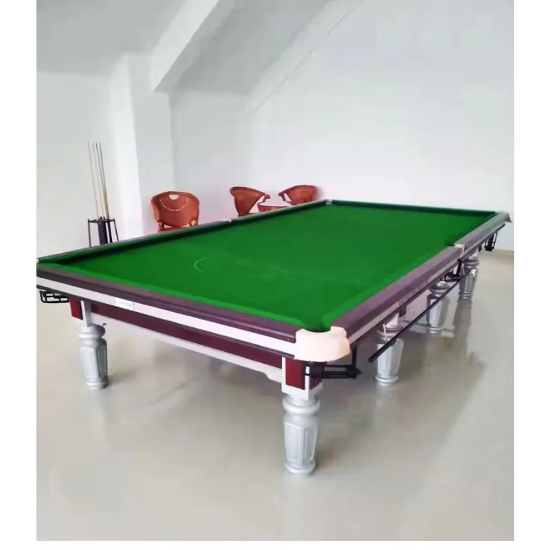 World Standard Size Professional Cheap Price Solid Wood 12ft Slates Base Steel Cushion Game Snooker & Billiard Table for Sale