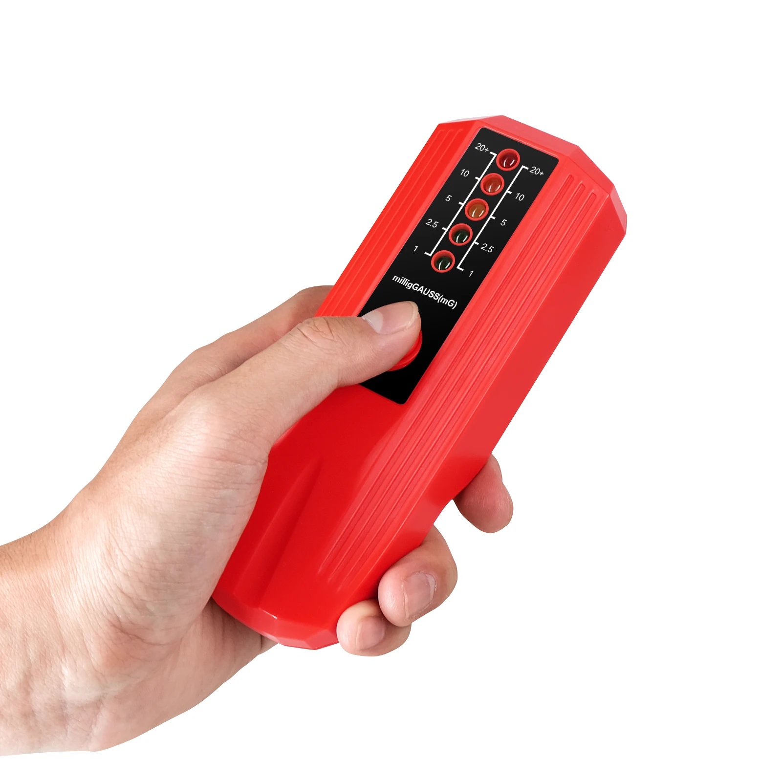 Portable Electromagnetic Radiation Detector 5 LED Gauss Meter Handheld Radiation Tester for Abnormal Wave Research EMF Testing