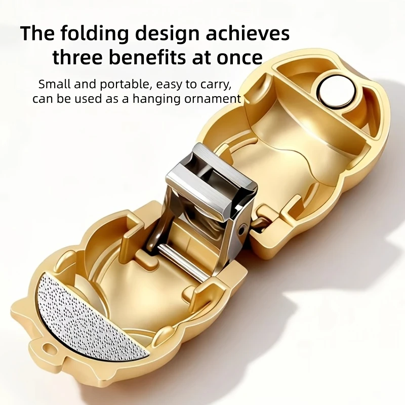 Owl‑Shaped Folding Nail Clipper Portable Mini Nail Cutter With Keychain Pendant Creative Cute Nail Trimmer Gift Manicure Tool