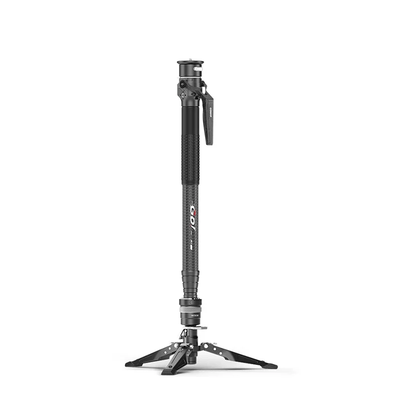 COMAN M1 PRO V5 Carbon Fiber Monopod Reisstatief 4-delig Eén-klik opklapbaar met snelkoppelingsplaat voor DSLR camera statief