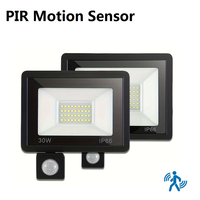 LED Floodlight Motion Sensor Flood Light AC220V 10W 20W 30W 50W 100W 150W Waterproof Outdoor Projector Lamp Exterior Spotlight