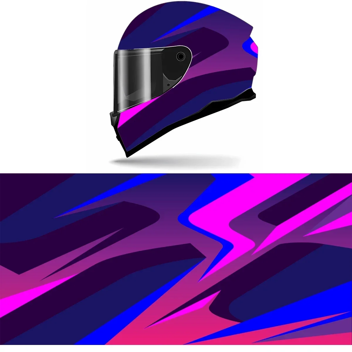 

Abstract Blue-violet Full Helmet Wrap Sticker Motorcycle Helmet Racing Graphic Decal Vinyl Wrap Helmet Decor Sticker