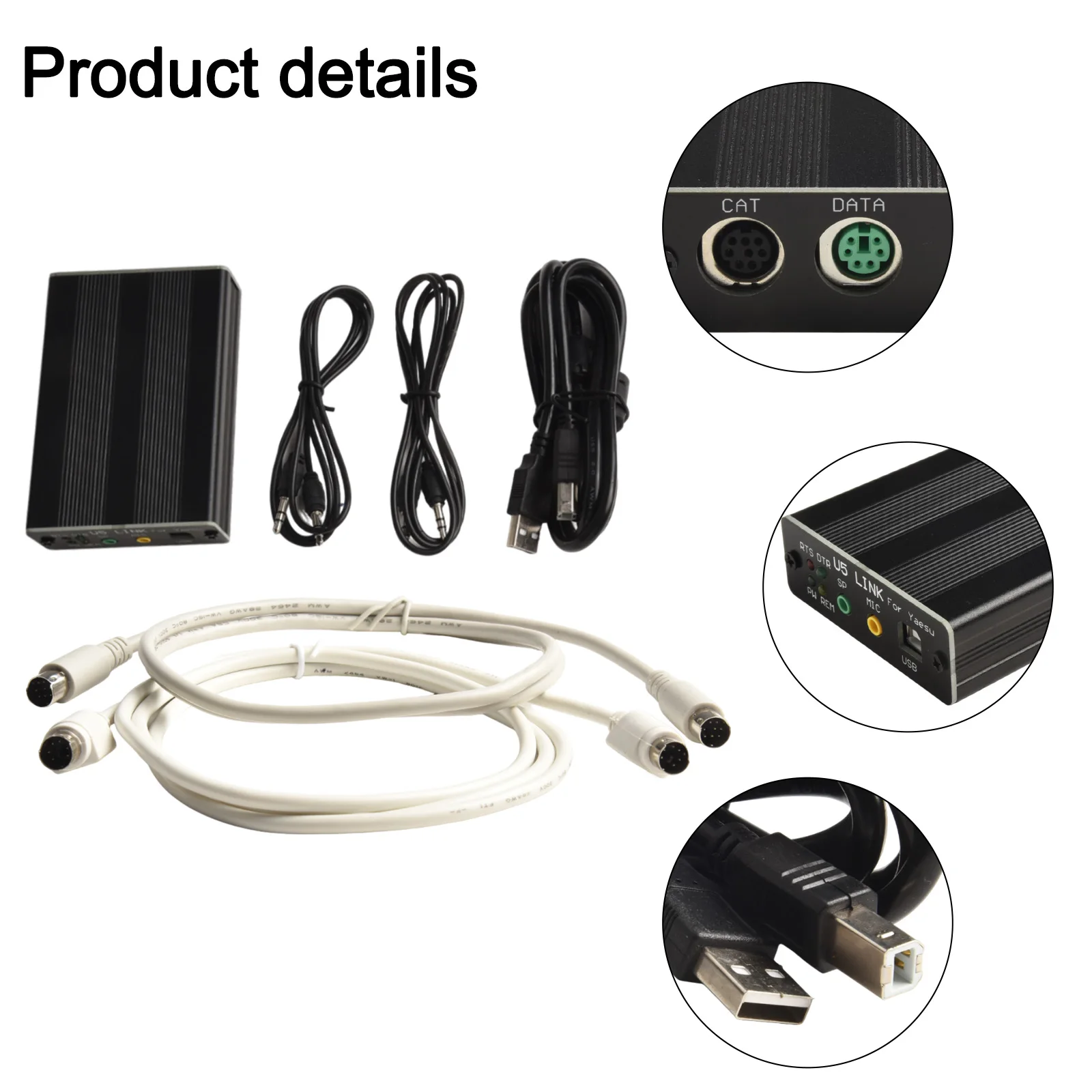 Radio Connector Adapter LINK for YAESU FT817ND FT857D FT897D with Data Interface and Audio Isolation Transformer