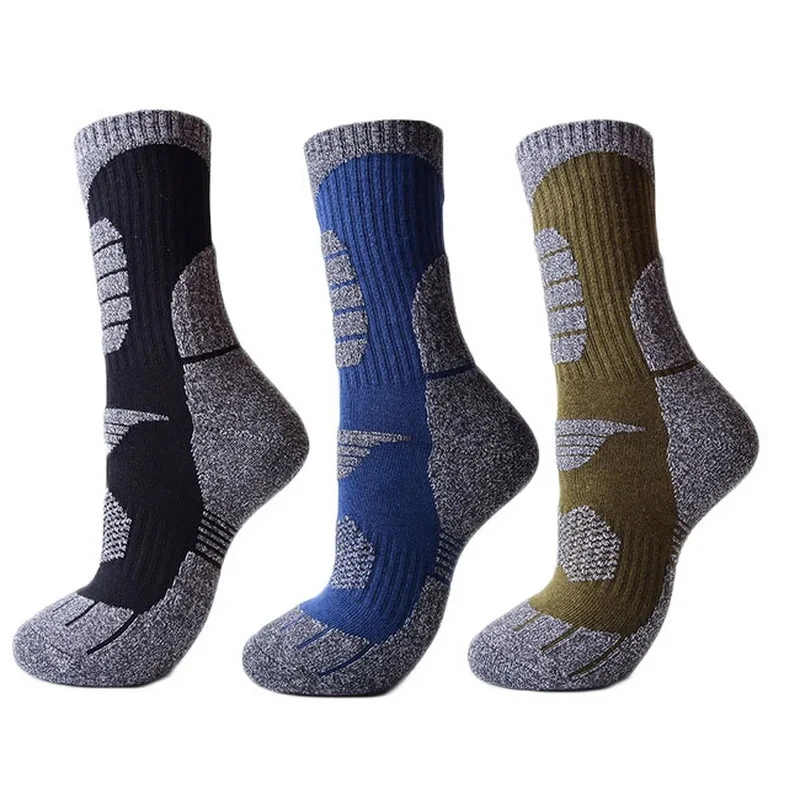 3 Pairs Thicken Winter Warm Socks Men Women Outdoor Sports Socks For Camping Hiking Climbing Ski Thermal Socks Thermococcus M L image 2