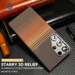 Trend Personalization For Samsung Galaxy S26 S25 S24 S23 Ultra Case Carbon Fiber Texture Relief For Magsafe Shockproof PC Cover