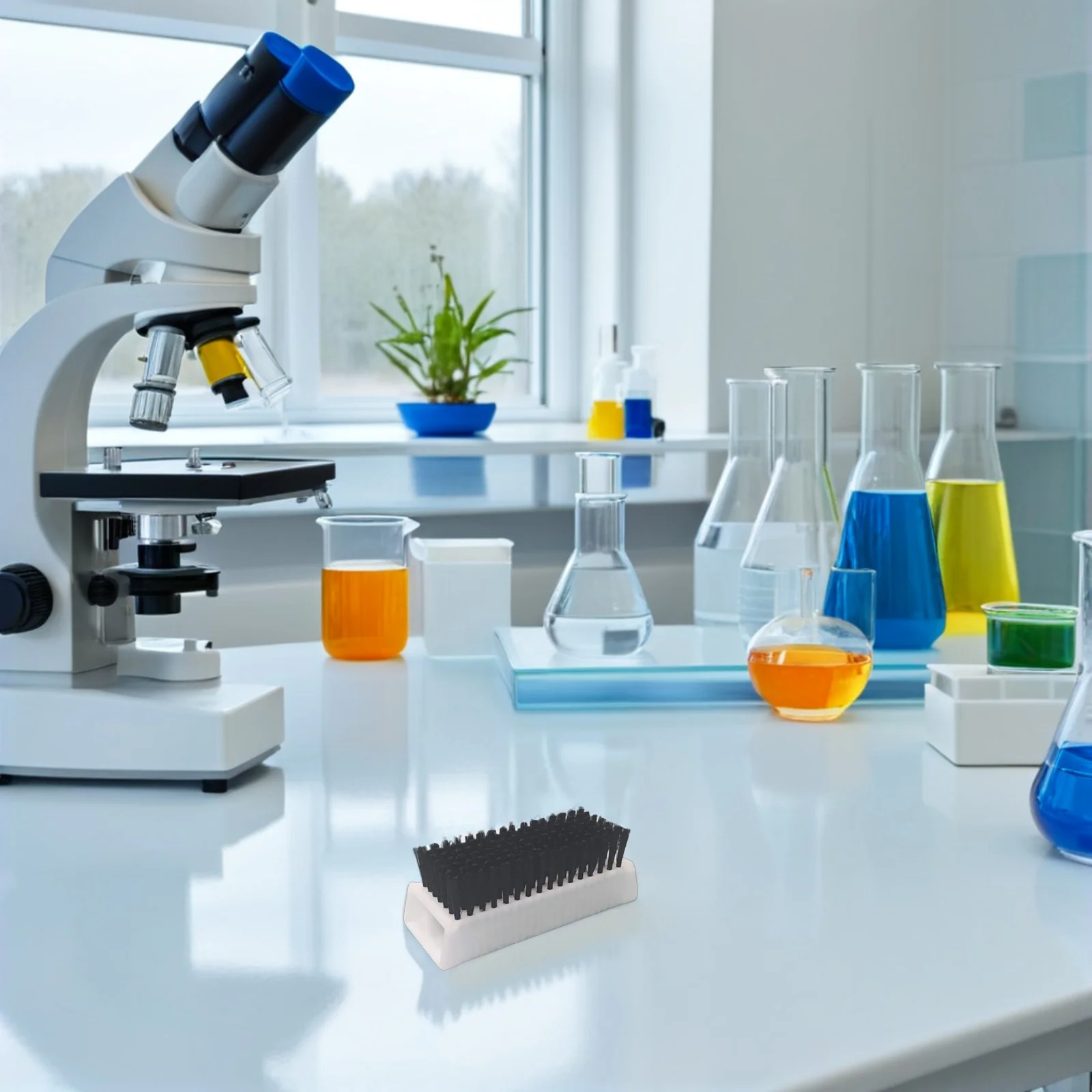 

6Pcs Cleaning Brush Plastic Nail Brush Dual Sided Soft Bristles Non Slip Handle for Fingernail Scrub Laboratory