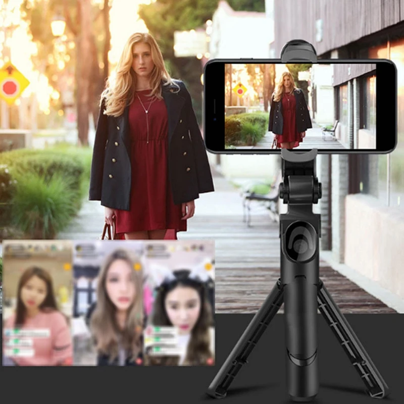 Mobile Phone Selfie Stick With Wireless Remote Control Stable Tripod Retractable Selfie Stick