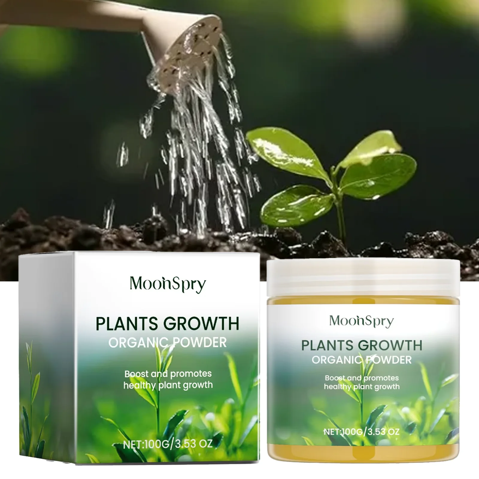 MoonSpry 100 g Bio-Pflanzen-Nährstoffpulver – verbessert die Bodenkomposition, steigert Topfblüten für üppiges Blühen
