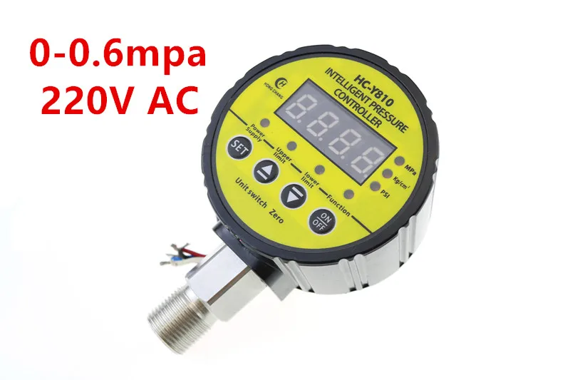

Реле давления/переключатель воздушного компрессора HC-Y810 0-0,6 МПа, 220 В, насос переменного тока, электронный реле давления/электронный реле давления
