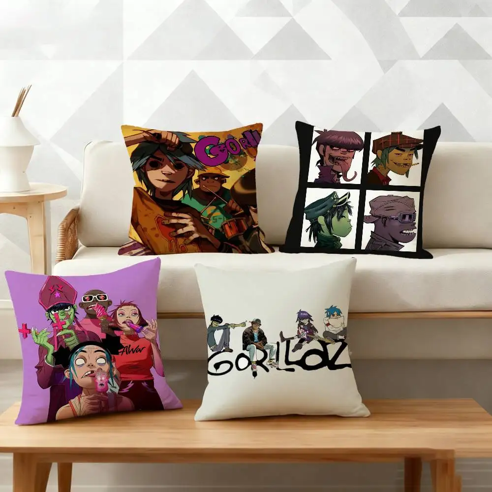 

G-Gorillaz Rock band Pillow Case Cushion Cover Throw Pillow Case For Car Sofa