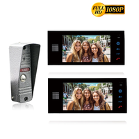 AHD 1080P Video Doorbell System 7 inch Wired Video Intercom IR Night Vision Touch Key Video Door Phone Kits