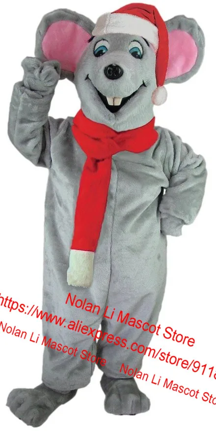 New Customized Christmas Mouse Mascot Costume Cartoon Set Advertising Game Role Play Halloween Birthday Party 180