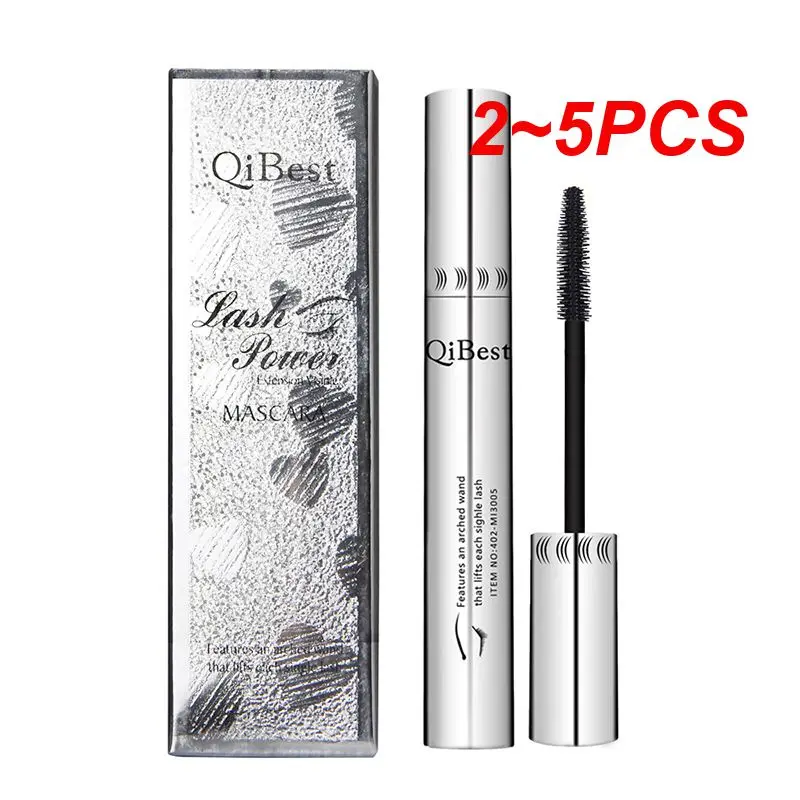 2~5PCS Qibest 3D Black Mascara Waterproof Lengthening Curling Eye Lashes Rimel Mascara Silicone Women Professional Makeup