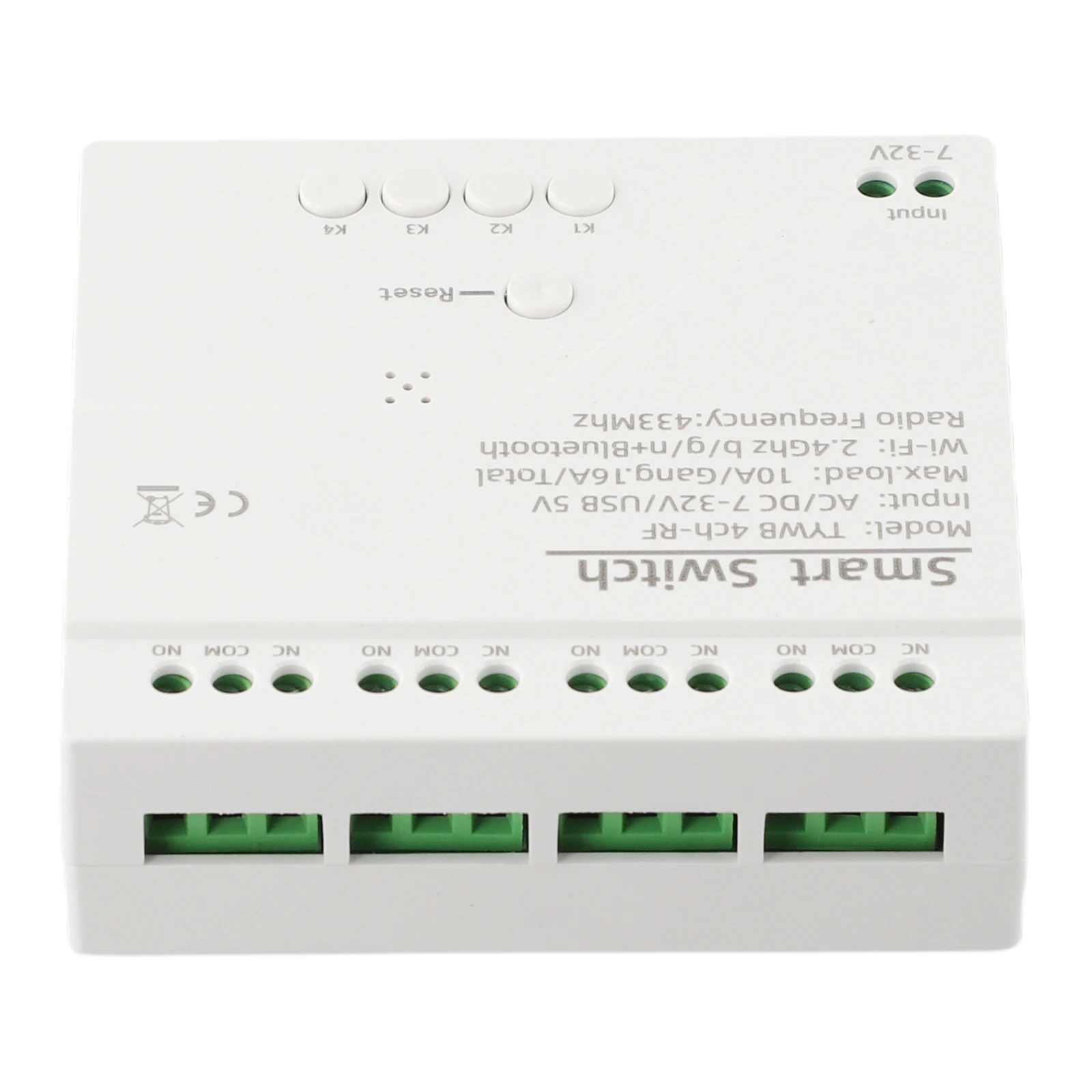 For Smart Life Compatible 4CH Relay Module DC5-32V or AC85-250V Input USB 5V Output 2200W Load Capacity For For Automation