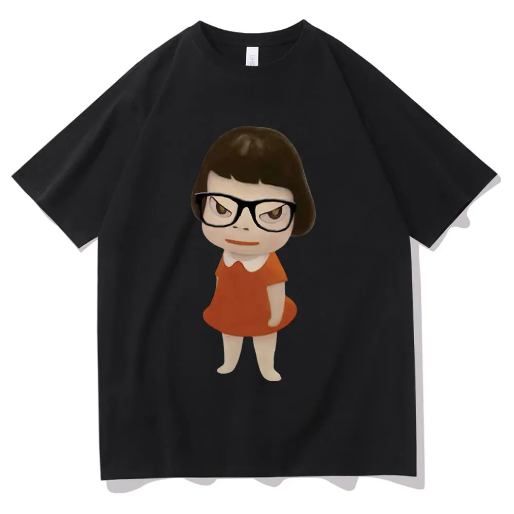 Yoshitomo Nara Wear Glasses Graphic T Shirts Unisex Fashion Art Aesthetic Trend Tshirt Men Women Casual Cotton Oversized T-shirt