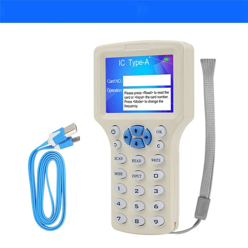 A13E-RFID Reader Writer Duplicator 10 Frequency NFC Smart Card Programmer 125Khz 13.56Mhz Encrypted Decoder Writable Key