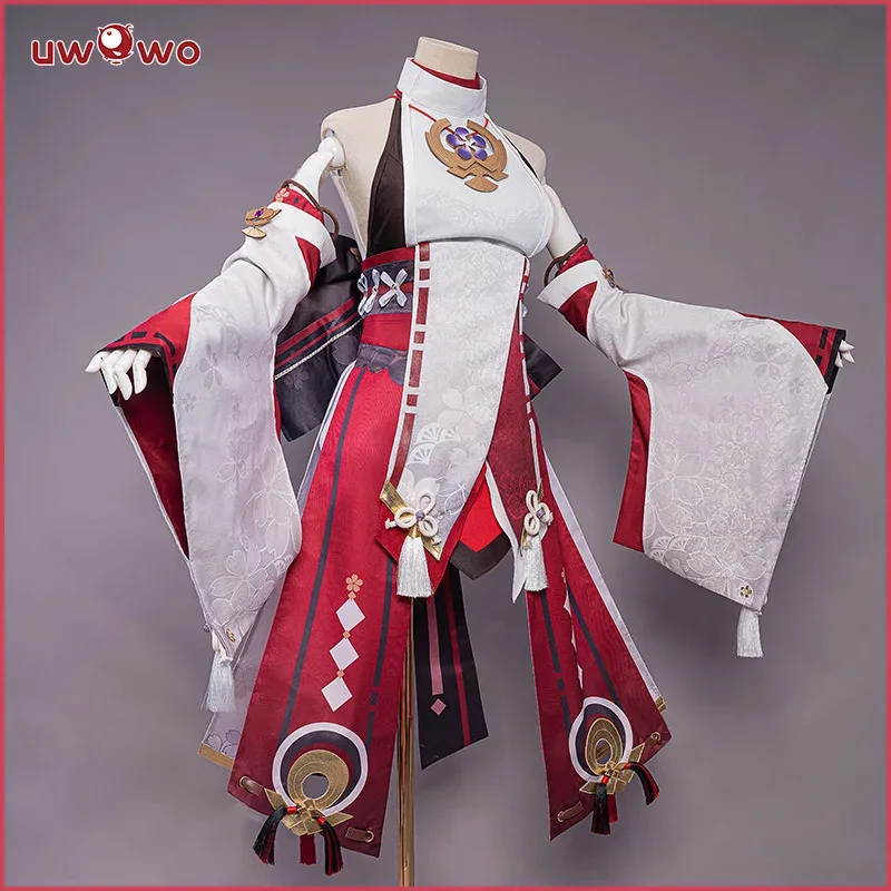 

zizi 2025 UWOWO Miko Costume Game Genshin Impact Cosplay Guuji Figure Dress Party Outfit Yae Halloween Costumes